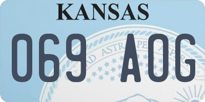 KS license plate 069AOG
