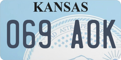 KS license plate 069AOK