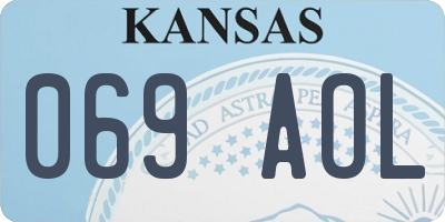 KS license plate 069AOL