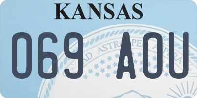 KS license plate 069AOU