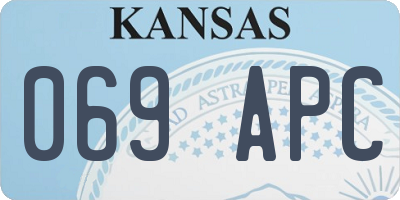 KS license plate 069APC