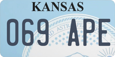 KS license plate 069APE