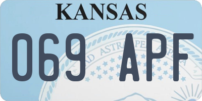 KS license plate 069APF