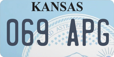 KS license plate 069APG