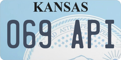 KS license plate 069API