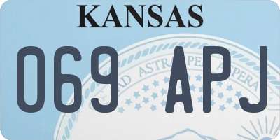 KS license plate 069APJ