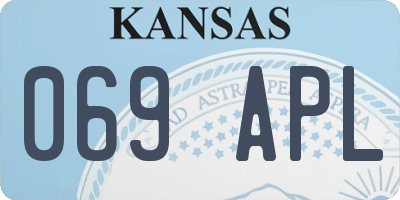 KS license plate 069APL
