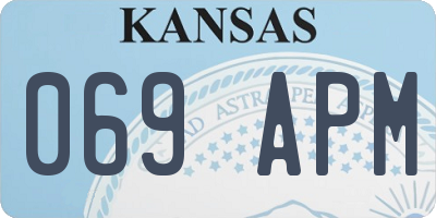 KS license plate 069APM