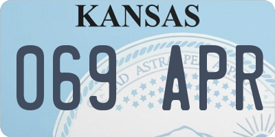 KS license plate 069APR