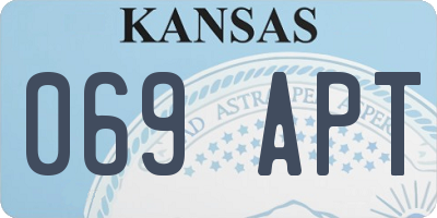 KS license plate 069APT