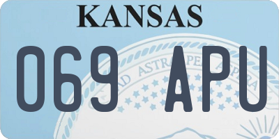 KS license plate 069APU