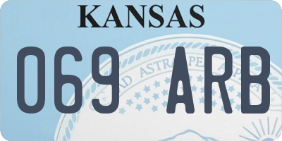 KS license plate 069ARB