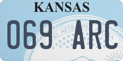 KS license plate 069ARC