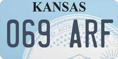 KS license plate 069ARF