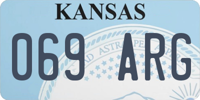 KS license plate 069ARG