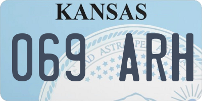 KS license plate 069ARH