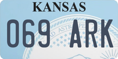 KS license plate 069ARK