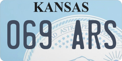 KS license plate 069ARS