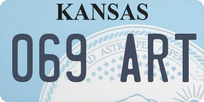 KS license plate 069ART