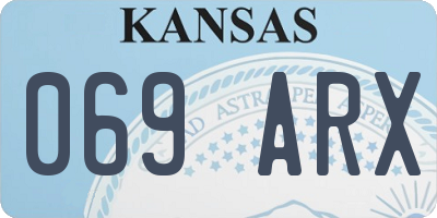 KS license plate 069ARX