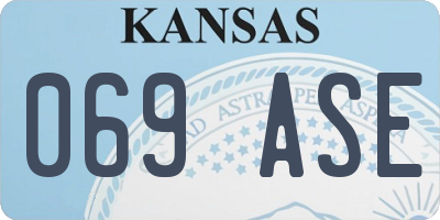 KS license plate 069ASE