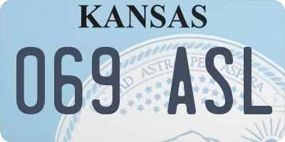 KS license plate 069ASL