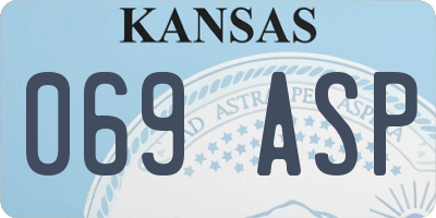 KS license plate 069ASP