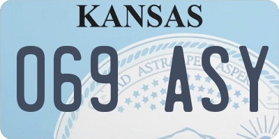 KS license plate 069ASY