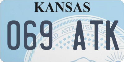KS license plate 069ATK