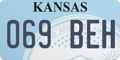 KS license plate 069BEH