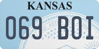 KS license plate 069BOI