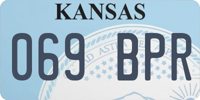 KS license plate 069BPR