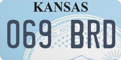 KS license plate 069BRD