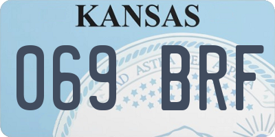 KS license plate 069BRF