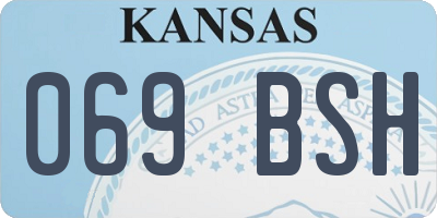 KS license plate 069BSH