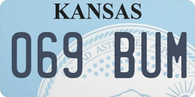 KS license plate 069BUM