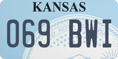 KS license plate 069BWI