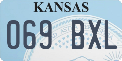 KS license plate 069BXL