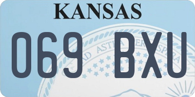 KS license plate 069BXU