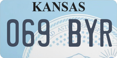 KS license plate 069BYR
