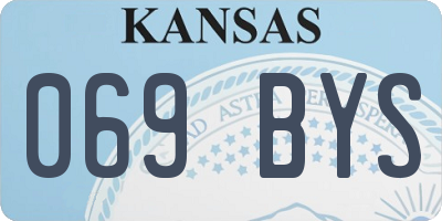 KS license plate 069BYS