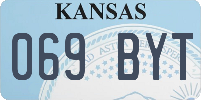 KS license plate 069BYT