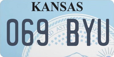 KS license plate 069BYU