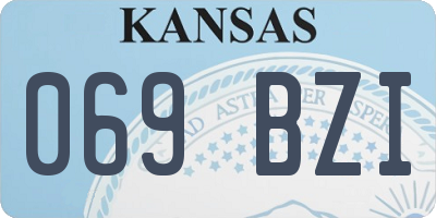 KS license plate 069BZI