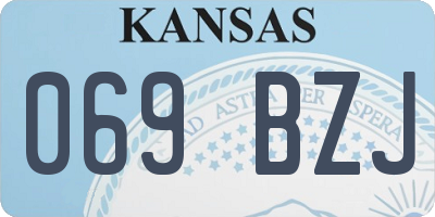 KS license plate 069BZJ