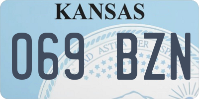 KS license plate 069BZN