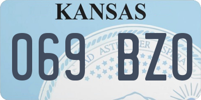 KS license plate 069BZO