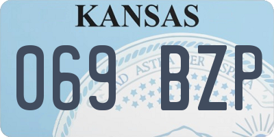 KS license plate 069BZP