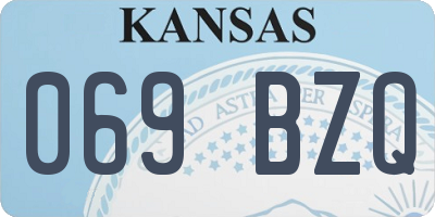 KS license plate 069BZQ