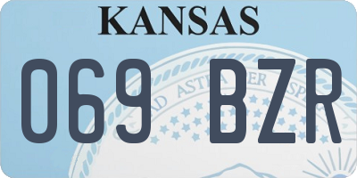 KS license plate 069BZR